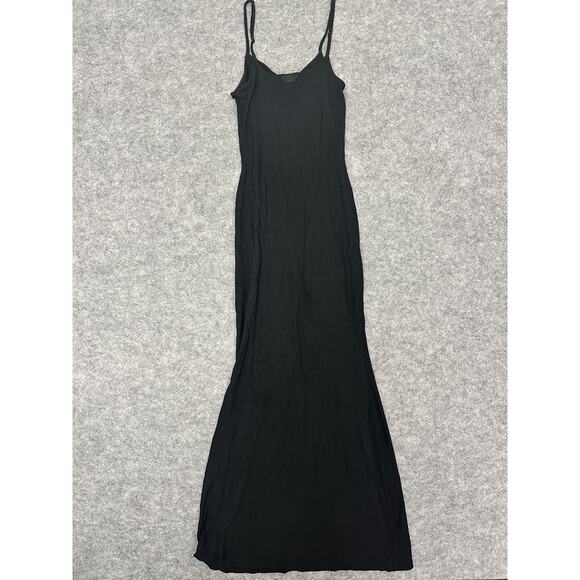 SKIMS Onyx Spaghetti Straps Sleeveless Maxi Dress Size Large New - Picture 6 of 7